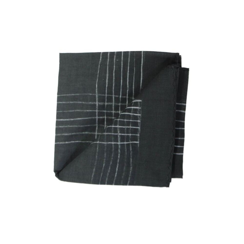 Jacob Cohen Mens Striped Print Handkerchief Black Size One Size